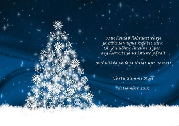 Rahulikke j&otilde;ule ja ilusat uut aastat